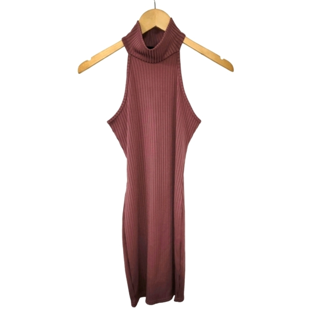 Mauve Ribbed Dress From Pretty Little Thing - Picture 3 of 5